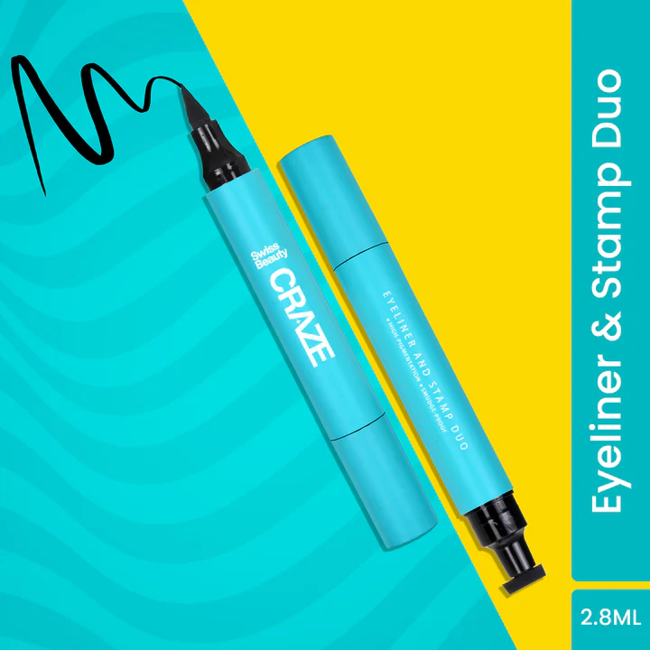 SWISS BEAUTY Gel Semi-Matte Eyeliner with Wing Stamp
